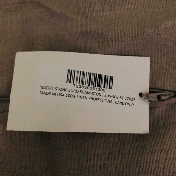 Eastern Accents Resort Linen fretwork euro sham 27" square Greek Key chinoiserie - Picture 7 of 8